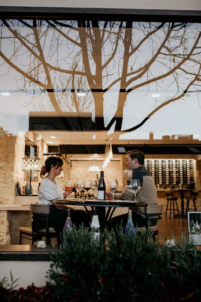 Guests seated in the tasting room